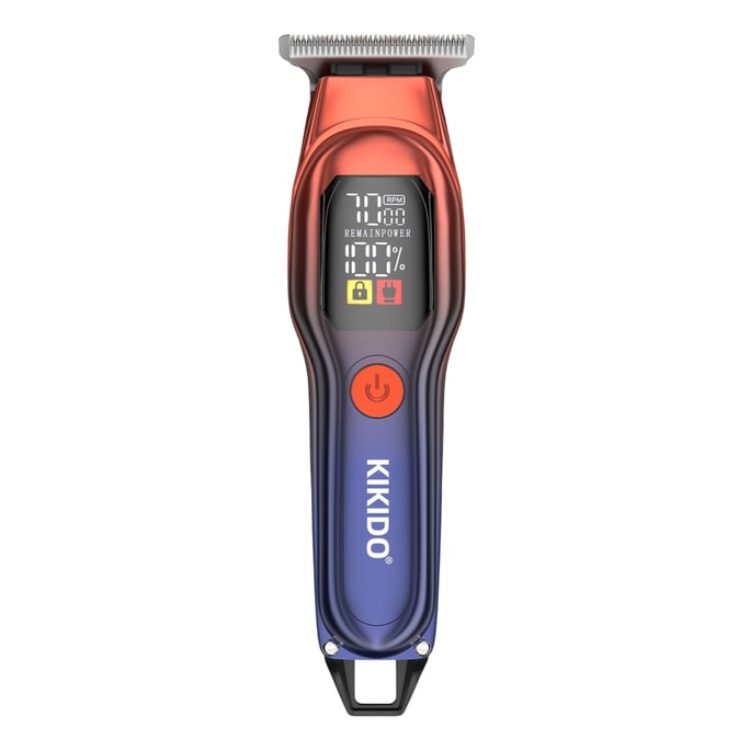 【中国直送】Kedu グラデーションカラー電動バリカン 家庭用デジタルディスプレイ電動バリカン 充電式自動ヘアトリマー カラーグラデーション 1セット