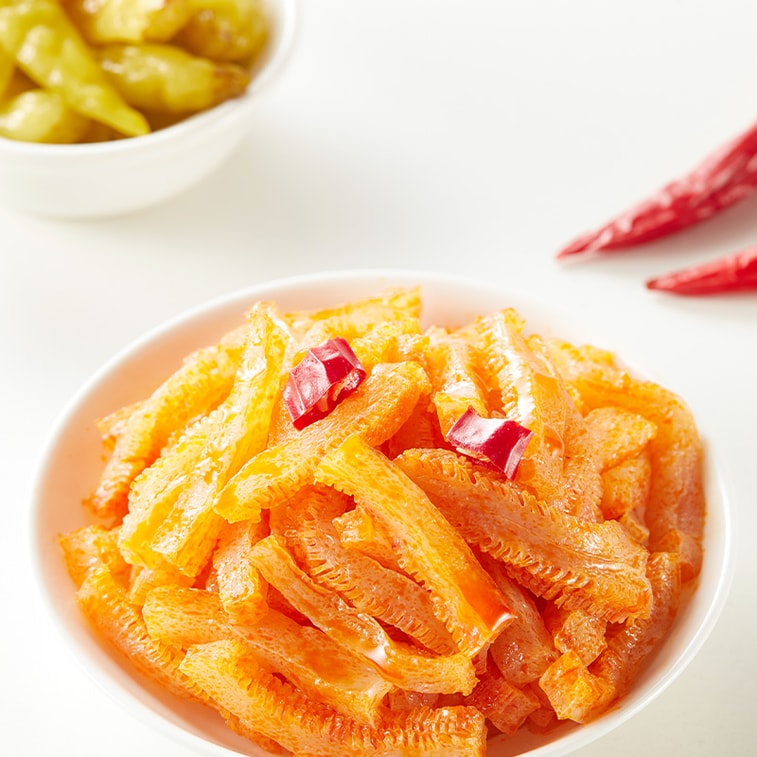 【中國直郵】 佳龍 蒟蒻爽素毛肚 解饞小點心 香辣味 300g/包 【30小包】 3