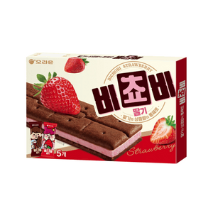 【韓國直郵】 韓國 ORION 好麗友 巧克力三明治餅乾 草莓夾心零食休閒 25g*5個入
