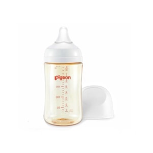 PPSU Nursing Baby Bottle Wide Neck | Streamlined Body | Easy To Clean 8.1 Oz Includes 1 M Nipples (3m+)