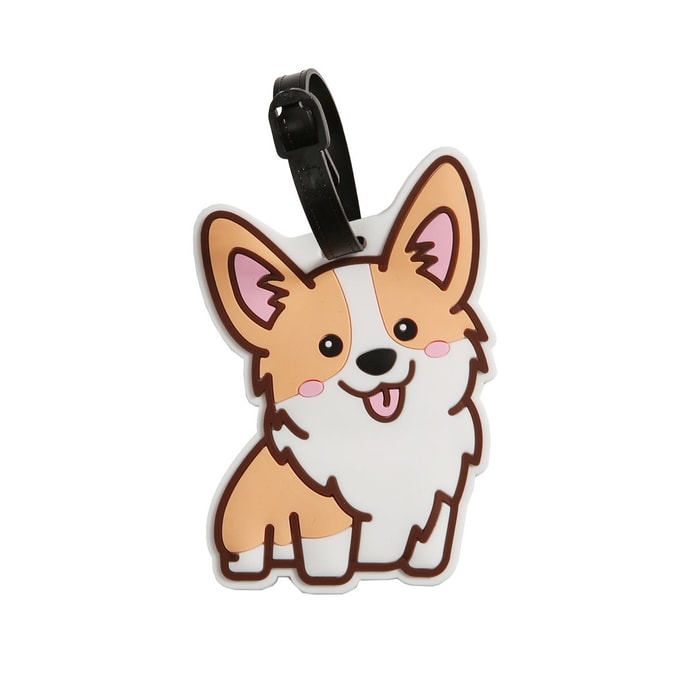 超级可爱的柯基犬行李牌