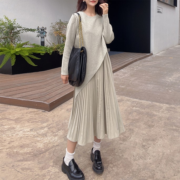 HSPM New Irregular Dress M Khaki