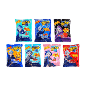 魔法士 干脆面 章鱼保罗海鲜味+香烤鸡翅味+火鸡传奇香辣味+蜜汁猪排味+蜜汁烤肉味+吮指牛排味+阳光番茄味 245g【7种口味7袋组合装】【童年回忆】