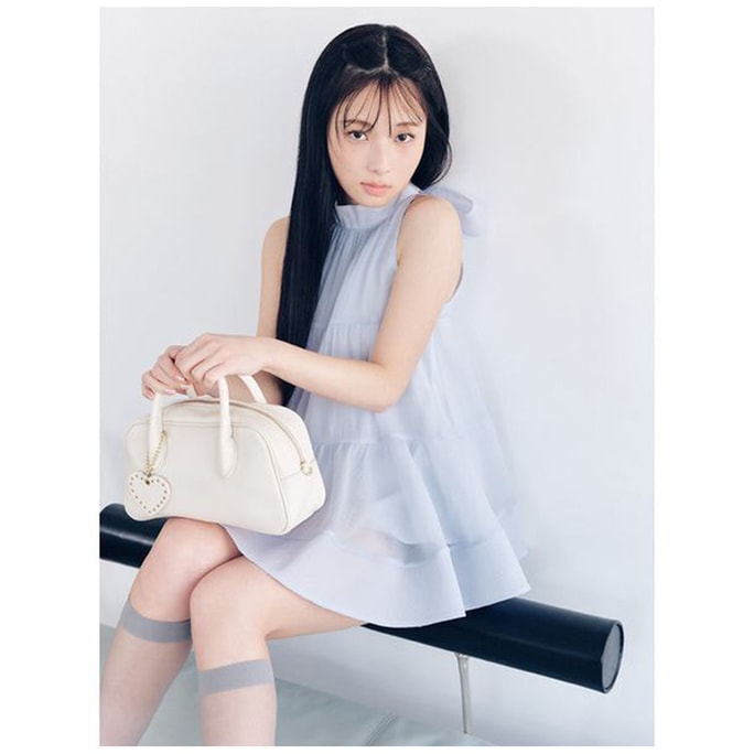 【日本直邮】 日本 LILY BROWN 挂脖荷叶层次上衣 浅蓝色 均码 1件