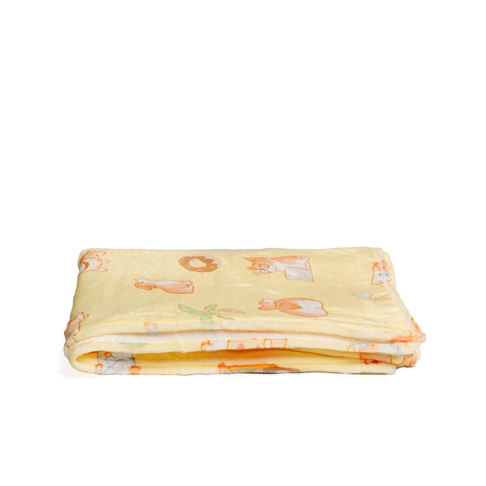 Petorama Super Soft Corgi Fleece Blanket - Yellow