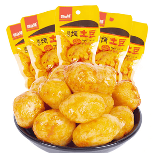 デュオメイメイのグリルミニポテト - スパイシーでおいしい、個包装、そのまま食べられる、子供の頃のおやつ [42g×5袋]