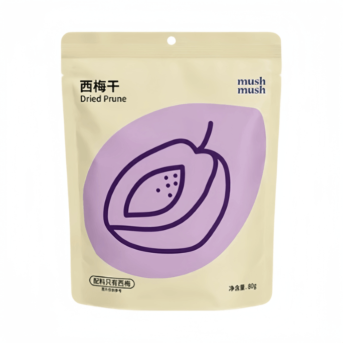 【中国直邮】 MUSHMUSH 西梅干无添加白砂糖即食解馋休闲零食 80g*1袋