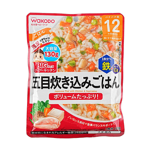 닭고기 야채와 함께하는 일본식 필라프 유아용 식품 12개월 이상 4.58oz【즉석 & 휴대용】【균형 잡힌 영양】【철분 & 칼슘 함유】