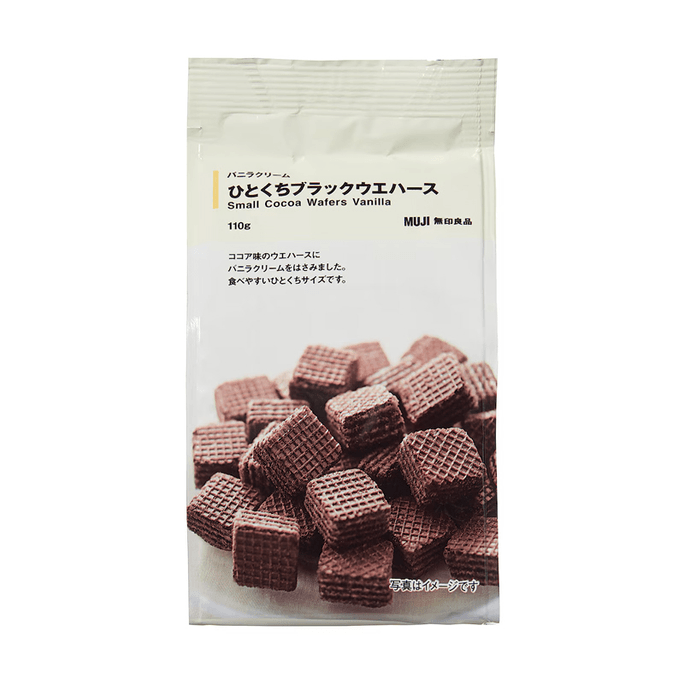 【日本直邮】MUJI无印良品 黑威化饼干香草奶油 110g