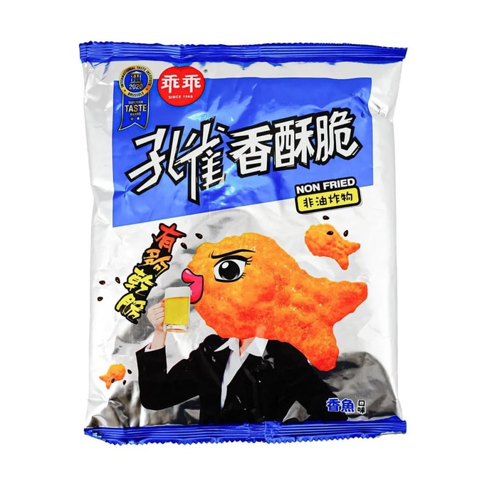 【超级干脆】台湾乖乖 孔雀 香酥脆 香鱼口味 40g
