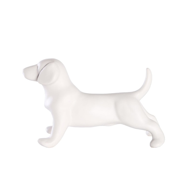  Petorama 站立比格犬陶瓷狗家居擺飾-霧面白色 3