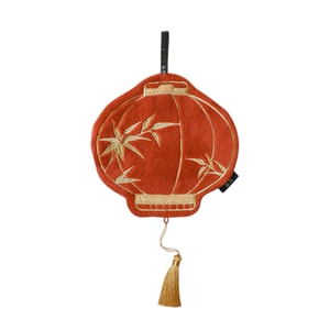 New Year Spring Festival Lantern New Chinese Style Hanging Absorbent Hand Towel for Bathroom and Kitchen Bamboo Charm Lantern Hand Towel 1 Piece