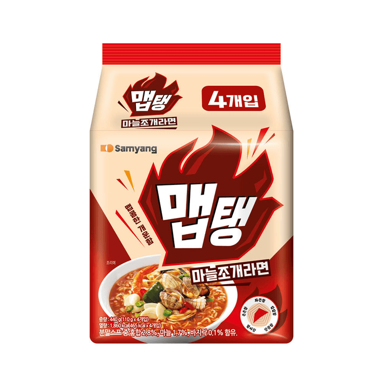 Maptang Garlic Clam Ramen 110g x 4p - Yami.com