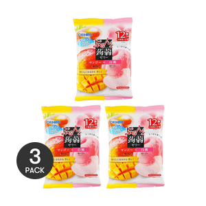 こんにゃくゼリーパウチ マンゴー＆白桃味 12個入り 8.5オンス *3【3パック】【低カロリー】