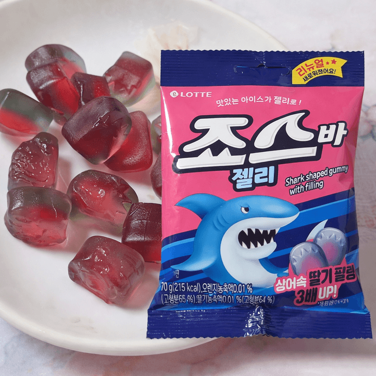 ロッテ ゼリーシャス シャーク アイスキャンディー グミ（韓国）70g - Yami