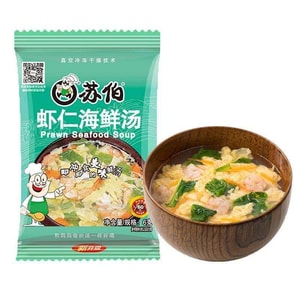 Su Bo Fast Food Shrimp and Seafood Soup 6g * 5 packs [Fresh and delicious soup, brewed and ready to eat]