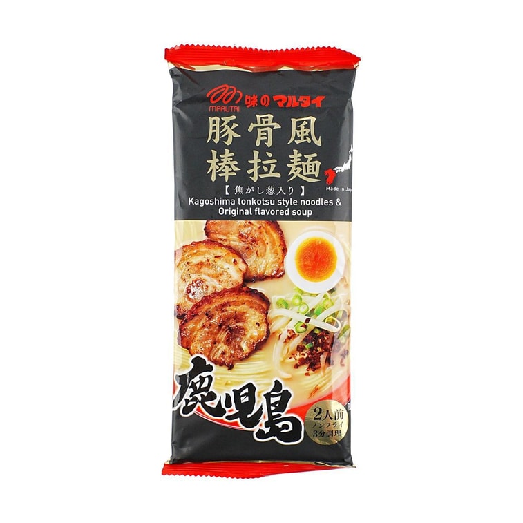 日本MARUTAI 九州鹿儿岛黑豚葱香风味拉面 香葱黑猪骨味 2人份 185g 【新老包装随机发货】 12