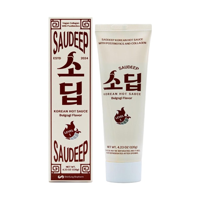 韩国SAUDEEP 韩式辣酱 烤肉味 120g 【素食胶原】【后生元添加】【1级辣度】
