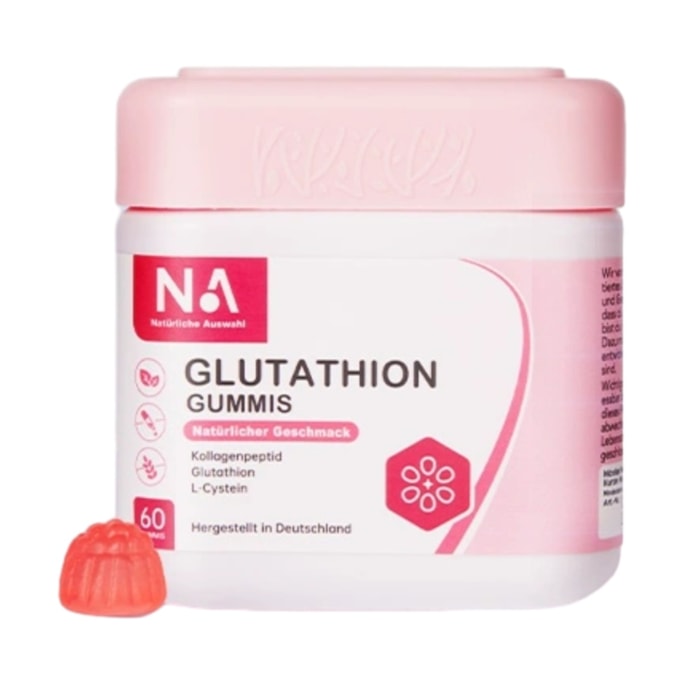 Glutathione rosehip seed gummy candy brightens whitens and lightens lines 60 capsules/1 bottle