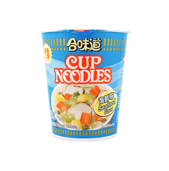 日本NISSIN日清 合味道 杯装方便面 海鲜味 72g 保质期读法:DD/MM/YY