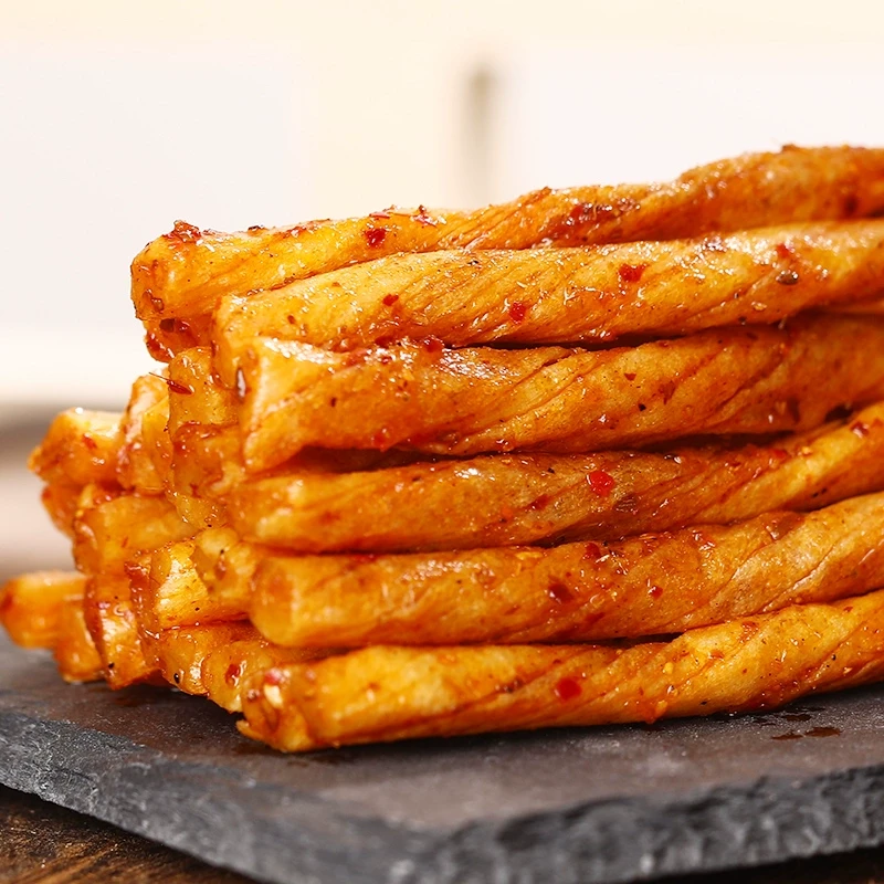 中国 直邮  毛哥毛湘德红烧素牛筋辣条校园小包装儿时怀旧童年麻辣零食小吃 22g*5包