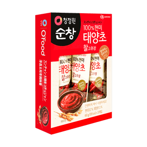Spicy Korean Chili Paste, Gochujang, 3 Tubes* 2.11oz 【For Bibimbap, Tteokbokki , Jjigae, Bulgogi ,BBQ】