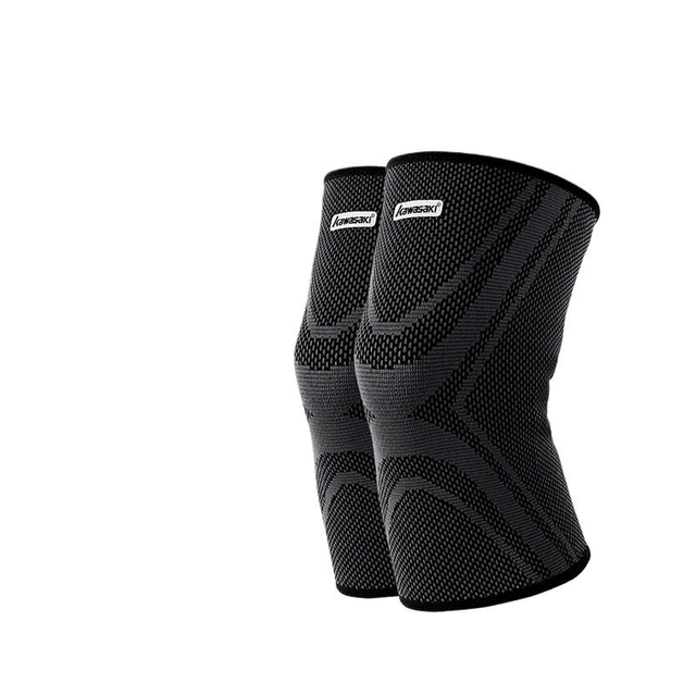 knee☺︎ Kawasaki Black And Gray Knee Support Set XL (18*23cm) Suitable For
