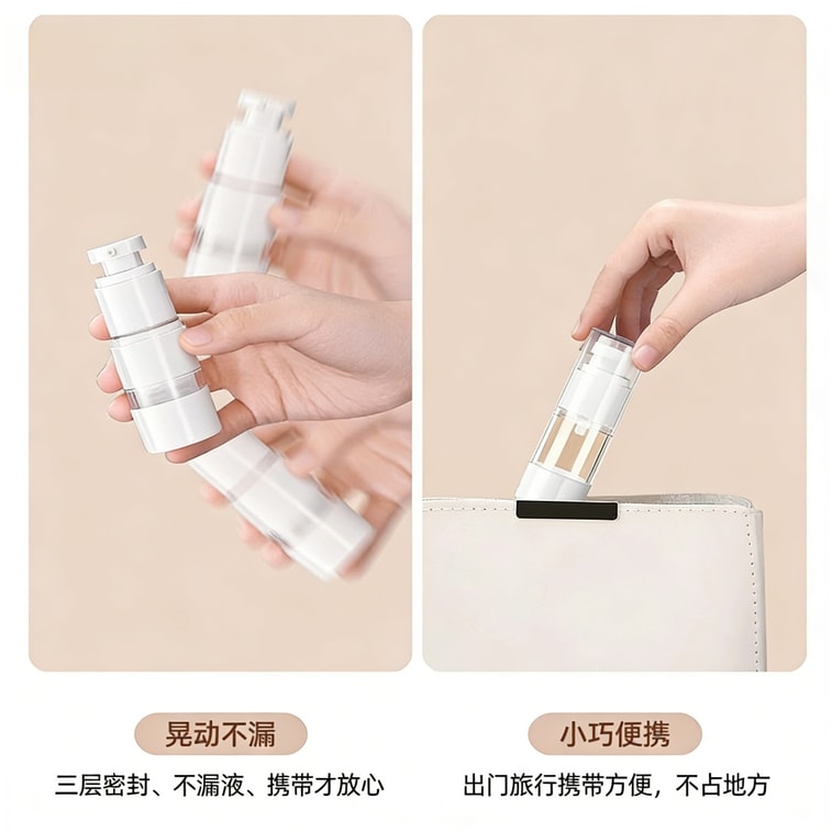 Vacuum-Sealed Refill Bottles 【Spray Bottles】15ml 1-Pack Cosmetics Travel Portable Pump-Style Foundation & Lotion Refill Bottles Includes Funnel + Labels 3