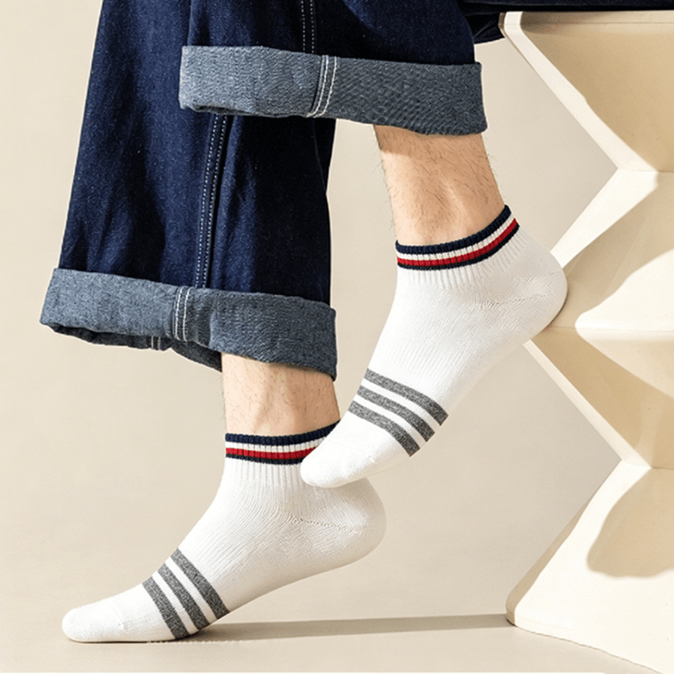 한국 SINGGOBA SOCKS "동대문 인기 상품" 순면 흡습 통기 방취 봄/여름 캐주얼 로우컷 양말 (사이즈 40-46) - 2켤레 3