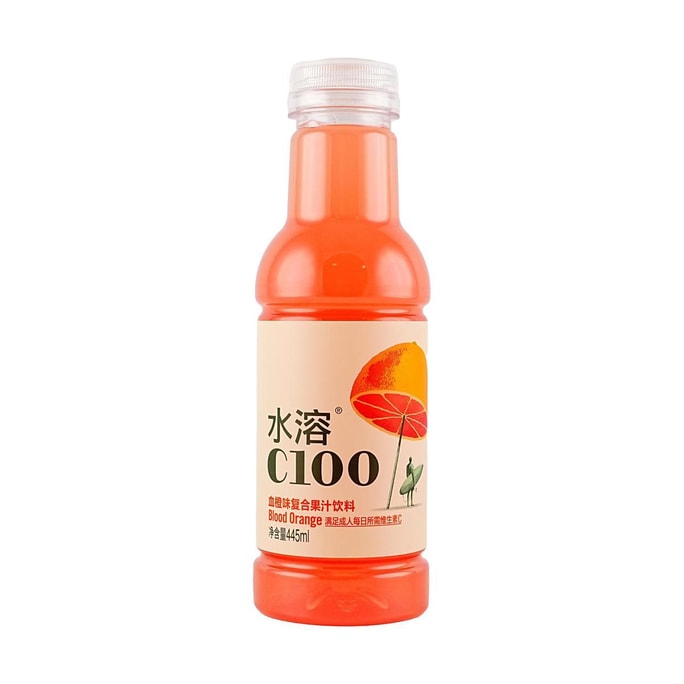 農夫山泉 水溶C100 血橙口味複合果汁飲料 445ml【補充每日維他命C】【新品上市】