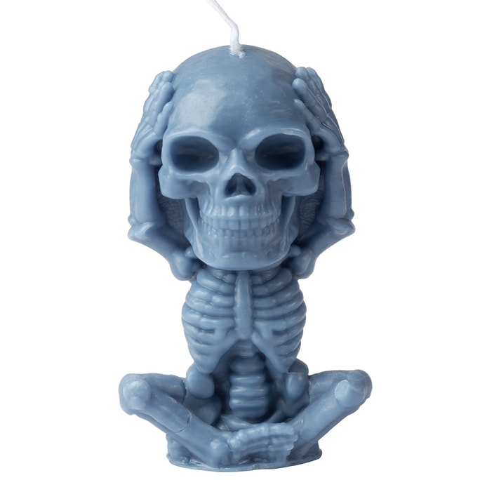 Skull Creative Candle Spooky Halloween Decoration Holding Head