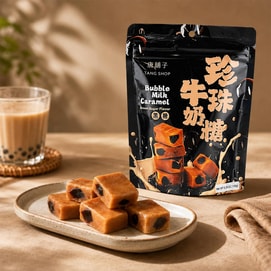 台湾唐铺子 黑糖珍珠牛奶糖 150g【Q弹珍珠】【浓郁黑糖】【0反式脂肪】