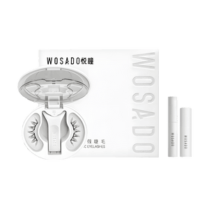 Soft Magnetic Adsorption False Eyelashes, #Soft Brown【2.0NEW】 (with Eyelash Styling Gel0.07oz. + Cleansing 0.17oz.)