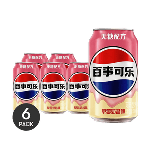 Cola Zero Sugar Strawberry Milkshake Flavor 11.2 fl oz *6【6 Packs】