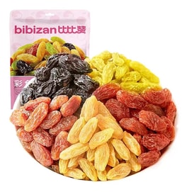 比比赞 新疆特产 缤纷五口味免洗即食大粒无核葡萄干 108克 饱满颗粒 休闲零食