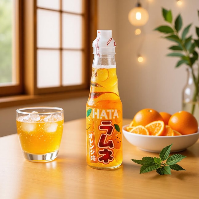 Ramune Soda - Orange Flavor, 6.76fl oz
