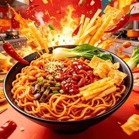 臭宝 干拌螺蛳粉 火鸡面味 330g【葫芦兄弟联名款】【爆辣干拌】