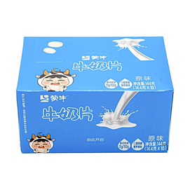 蒙牛 牛奶片 原味 144g【营养高蛋白】【口感酥脆】