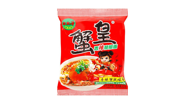 San Tai Zi Crab-flavored Crisp Noodles Spicy 15g * 40 Packs - Yami.com