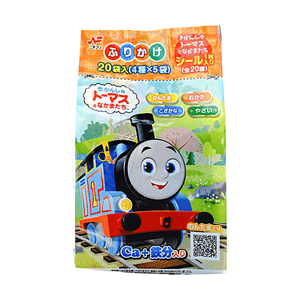 トーマス＆フレンズ ふりかけご飯ふりかけ、4種フレーバー、0.07オンス*20パック【カルシウム＆鉄分添加】【卵+鰹+魚+野菜】【ステッカー付き】