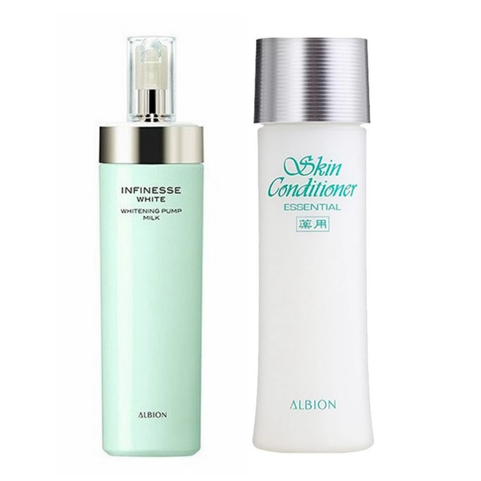 INFINESSE Whitening Milk IA  And ALBION Skin Conditioner Essential Set