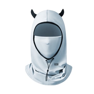 [중국 직배송] HSPM 리틀 데빌 자외선 차단 통기성 헤드기어 겸 마스크, 스톤 블루, 1개