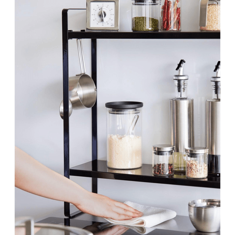 Two-Tier Countertop Rack - Steel Black 11