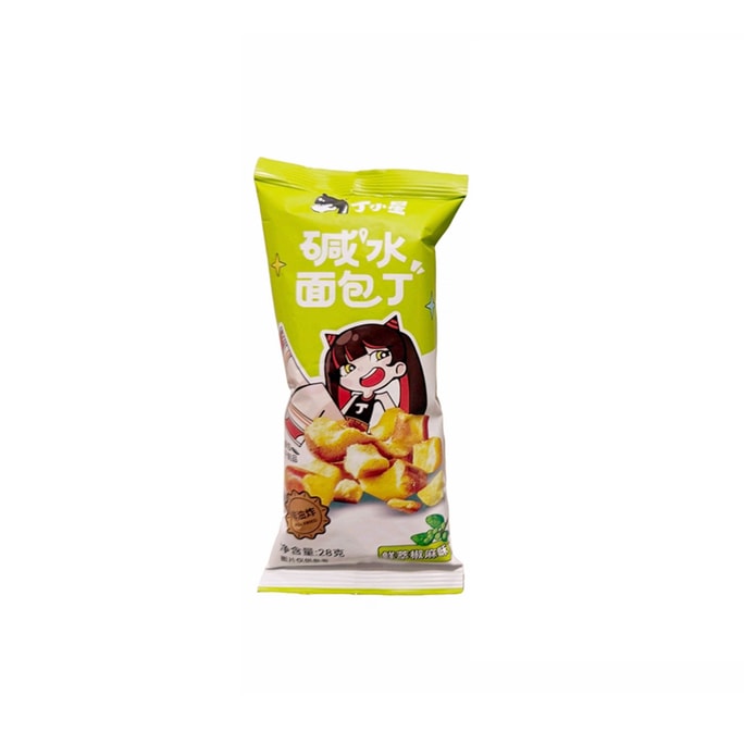 Ding Xiaoxing Fresh Prickle Pepper Crispy Alkali Water Bread Ding Individual Packaging Office Snack To Satisfy Cravings, 1 Bag (28g) Crispy Pepper Spicy Flavor
