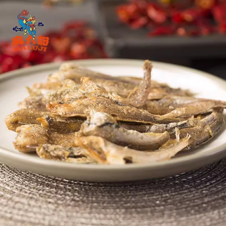 【中国直邮】麻六记 香酥小黄鱼袋装干黄花鱼酥脆香酥即食小鱼干海鲜即食零食 香辣味30g*4袋共120g 4