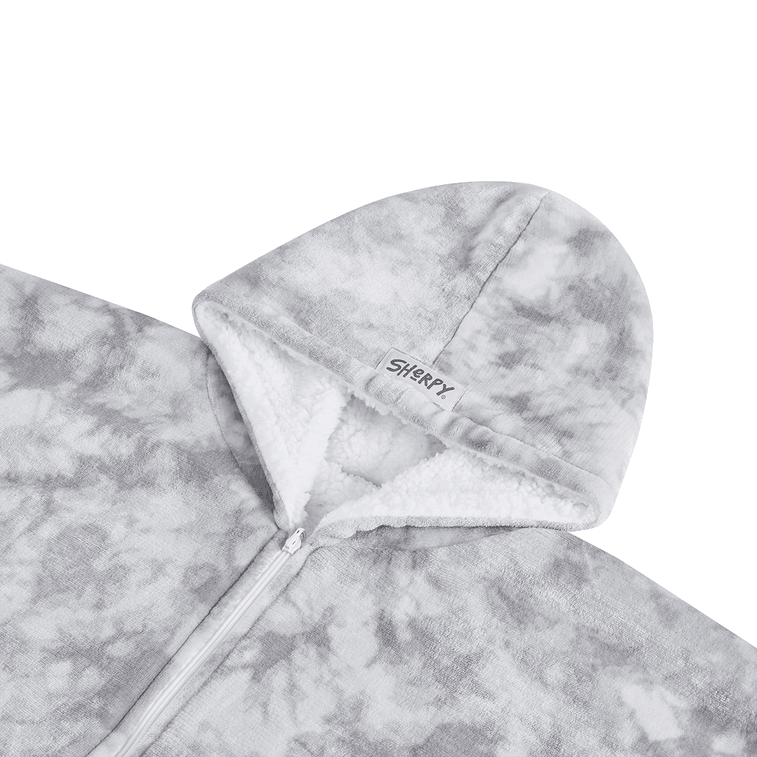 Zip Up Oversized Wearable Blanket Hooded Jacket #Tie Dye 4