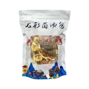 Rainbow Mushroom Soup Pack Yunnan Soup Base Pack For Simmering Soup Morel Mushrooms, Deer Antler Mushrooms, Cordyceps Flower Dried Ingredients 100g