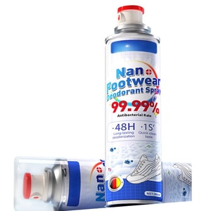  German-Tech Shoe Deodorizing & Disinfectant Spray – 99%+ Odor & Bacteria Removal, 48H Freshness, 72H Fragrance, for Shoes, Socks & Closets, 1 Can