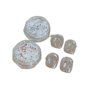 3D Silver Mermaid Bubble Nail Glitter Sequins 2 Pcs
