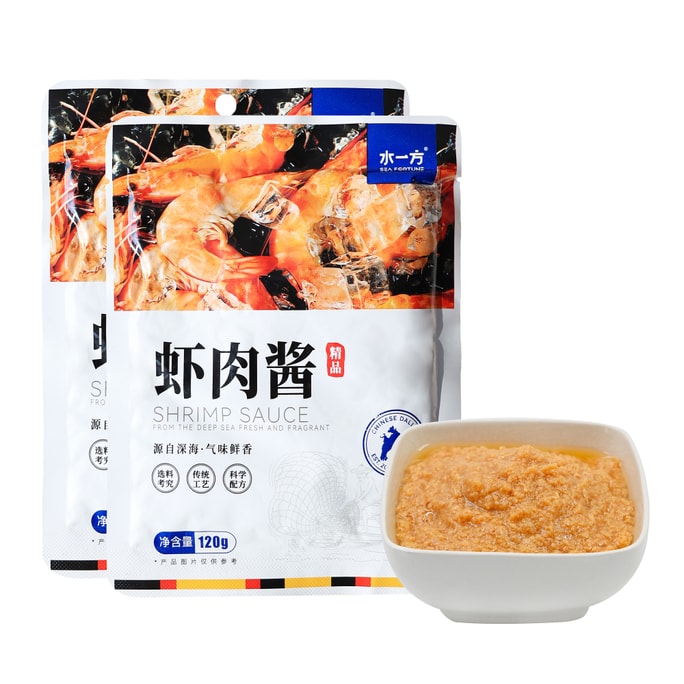 【超下饭】水一方 虾肉酱 袋装即食酱料海鲜酱 120g*2【拌面拌饭】